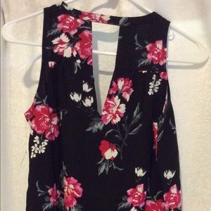 NWT small old navy flower 🌸 dress black with pink